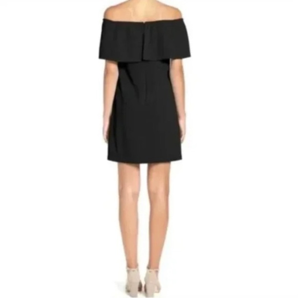 Charles Henry Strapless Dress Size S P Black Mini Above Knee Length Ruffle Top - Picture 2 of 8